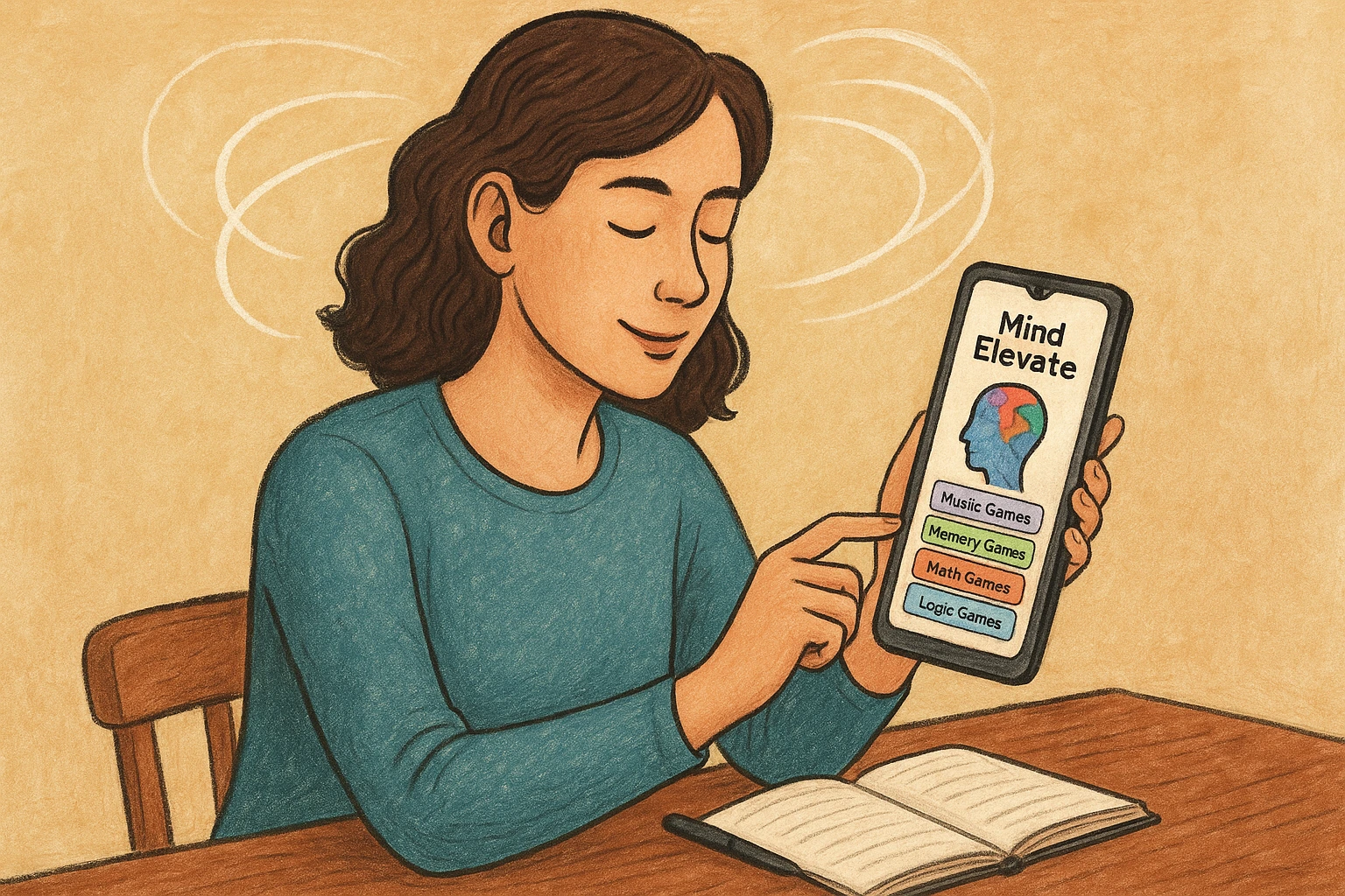 Woman improves her focus with Mind Elevate.